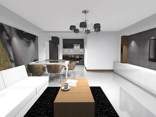 mieszkanie prywatne/ Manhattan/ Łódź, Awer Design Awer Design Modern living room