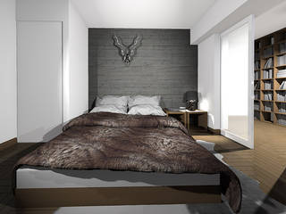 sypialnia/ mieszkanie prywantne/ Łódź, Awer Design Awer Design Modern style bedroom