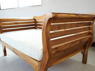 WOOD SOFA 【Teak natural】, najam najam Salas de estilo asiático Madera Acabado en madera