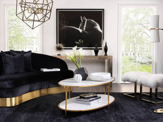 SS16 Style Guide - Refined Monochrome Collection - Living Room LuxDeco Modern Living Room Sofas & armchairs