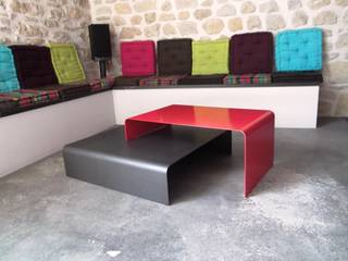 Table basse en métal type gigogne, CLF Création CLF Création Living roomSide tables & trays