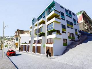 Edificio residencial Nueva las Rosas, Materia prima arquitectos Materia prima arquitectos บ้านและที่อยู่อาศัย