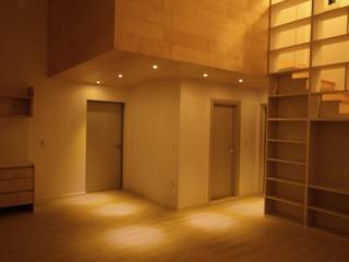 경북 군위 전원주택 협소주택 땅콩주택, inark [인아크 건축 설계 디자인] inark [인아크 건축 설계 디자인] Country style living room Wood Wood effect