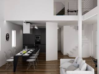 Attico , Dario Cipelletti Architect Dario Cipelletti Architect Living room