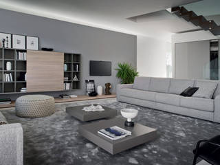 Flacher Design Couchtisch Schatten von Novamobili, Livarea Livarea Modern Living Room Grey