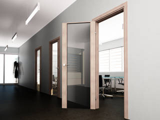 PORTE A VETRO PER STUDIO PROFESSIONALE, Phi Porte Phi Porte Modern style doors Wood Wood effect