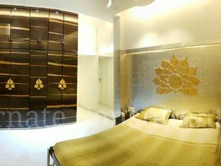 Luxurious Residence at Walkeshwar, Ornate Projects Ornate Projects Modern Bedroom Silver/Gold Metallic/Silver