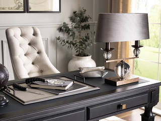 SS16 Style Guide - Coastal Elegance - Home Office/Study LuxDeco Arbeitszimmer im Landhausstil Beige office,study,home office