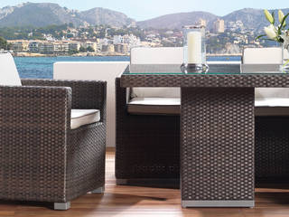 LuxDeco - The Riviera Collection, LuxDeco LuxDeco Modern balcony, veranda & terrace Rattan/Wicker Brown