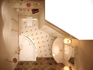 Дизайн санузла в классическом стиле в ЖК "Большой", Студия интерьерного дизайна happy.design Студия интерьерного дизайна happy.design Classic style bathroom