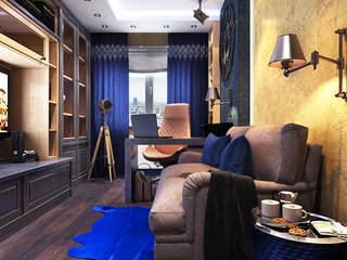 The Cabinet for the man in the flat panel house, Your royal design Your royal design Study/office Blue