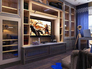 The Cabinet for the man in the flat panel house, Your royal design Your royal design Classic style study/office Brown