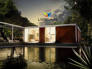 Casa Patio con árbol, Casas Modernas | LIVING KITS Casas Modernas | LIVING KITS Nowoczesne domy