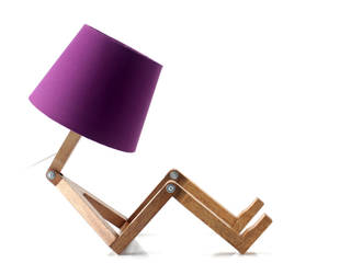 Abajur Articulado Woody, Cromalux Sistemas de Iluminação Ltda Cromalux Sistemas de Iluminação Ltda Bedroom لکڑی Purple/Violet