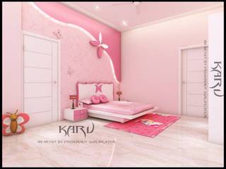 BEDROOM, KARU AN ARTIST KARU AN ARTIST モダンデザインの 子供部屋