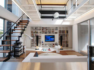 MONAKA White is more, 85inc. 85inc. Modern living room Iron/Steel White