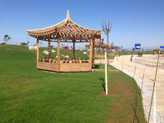 JAPON GAZEBO, As3 Orman Ürünleri San Ve Tic Ltd Şti As3 Orman Ürünleri San Ve Tic Ltd Şti Modern style gardens Engineered Wood Transparent