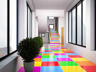 Дизайн студия Александра Скирды ВЕРСАЛЬПРОЕКТ Eclectic style corridor, hallway & stairs