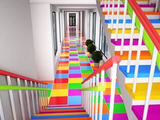 Дизайн студия Александра Скирды ВЕРСАЛЬПРОЕКТ Eclectic style corridor, hallway & stairs