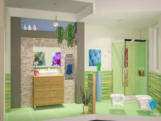 Effect nature, blucactus design Studio blucactus design Studio Modern Bathroom
