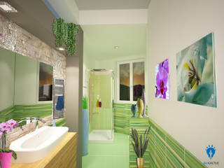 Effect nature, blucactus design Studio blucactus design Studio Modern Bathroom