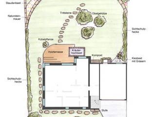 Natürliche Gartenplanung mit leichtem Höhenunterschied, GARDOMAT - Die Gartenideenmacher GARDOMAT - Die Gartenideenmacher