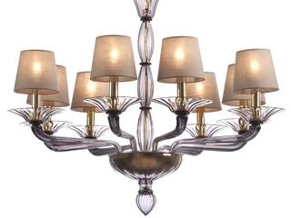 Murano Glass Chandelier - modern glass chandelier - GOLDEN STEN, YourMurano Lighting UK YourMurano Lighting UK 現代廚房設計點子、靈感&圖片 玻璃