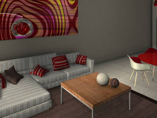 Proyecto edificio residencial, CaB Estudio de Arquitectura CaB Estudio de Arquitectura Modern living room