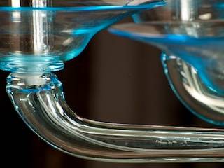 Murano Glass Chandelier - modern light blue glass chandelier - FOSCARINI, YourMurano Lighting UK YourMurano Lighting UK Comedores de estilo moderno Vidrio