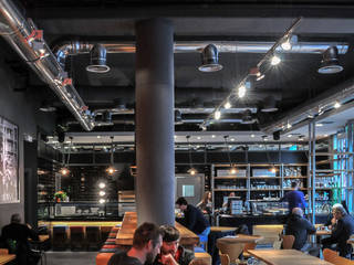 Simply Food - Come in (or) take away, Andras Koos Architectural Interior Design Andras Koos Architectural Interior Design Negozi & Locali commerciali in stile industrial