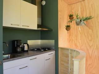 Logiesaccommodaties op camping Geversduin, Atelier09 Atelier09 Scandinavian style kitchen