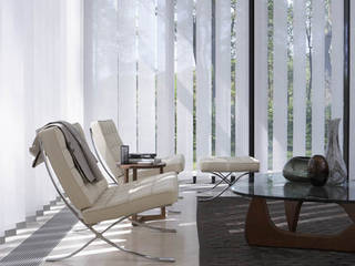 CORTINAS QUE VISTEN LOS ESPACIOS, L&S arquitectos L&S arquitectos Living room Synthetic White