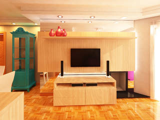 Reforma de um apartamento pequeno, Studio² Studio² Salas modernas