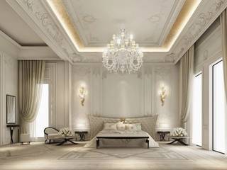 Majestic Bedroom Interior, IONS DESIGN IONS DESIGN Klasyczna sypialnia Marmur Biały
