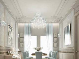 Exploring Luxurious Home : Dining Room in Lush Pistachio Green, IONS DESIGN IONS DESIGN 클래식스타일 다이닝 룸 우드 녹색