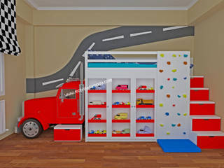 TIR KONSEPTLİ ÇOCUK ODASI , MOBİLYADA MODA MOBİLYADA MODA Modern nursery/kids room Wood Wood effect