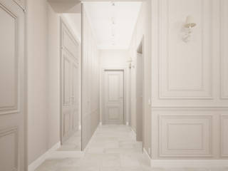 Современная классика, mlynchyk interiors mlynchyk interiors Classic style corridor, hallway and stairs