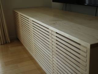 相模原の家２ AVボード, hyakka hyakka Modern Living Room Wood Wood effect