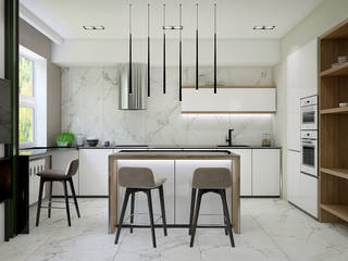 Дом в мамонтовке 1-й этаж., Pavel Alekseev Pavel Alekseev Modern kitchen