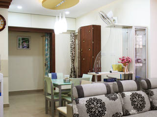 3bhk apartment in Appasamy Mapleton, Pallikaranai.. , Ashpra Interiors Ashpra Interiors Salas de estar asiáticas