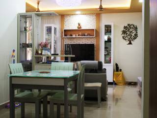 3bhk apartment in Appasamy Mapleton, Pallikaranai.. , Ashpra Interiors Ashpra Interiors Asian style living room