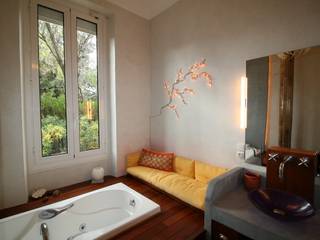 Salle de bain avec vue sur la verdure, LM Interieur Design LM Interieur Design Asian style bathroom
