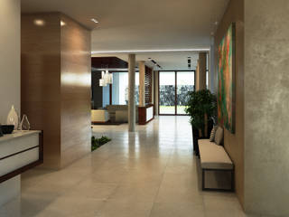 Residencia AC, Interiorisarte Interiorisarte モダンスタイルの 玄関&廊下&階段