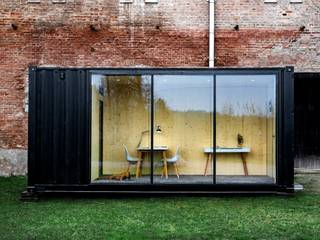 Hiloft - mobiler Wohnraum Hiloft Modern Houses Iron/Steel lounge,cube,loft,wohncontainer,seecontainer,frachtcontainer,loftcontainer,stahlcontainer,luxus container,tiny house,mobiles haus,garten büro