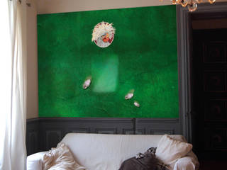 CRAZY CHICKEN "JACQUELINE", ELISABETH LEROY Collections ELISABETH LEROY Collections Eclectic style walls & floors Paper Green