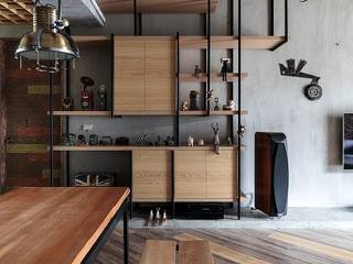 [HOME] Yu Chu Interior Design, KD Panels KD Panels Salas de estilo industrial Madera Acabado en madera