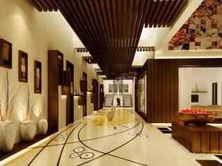 Mr. Ramesh Residence at Neyveli, Dwellion Dwellion Modern Corridor, Hallway and Staircase