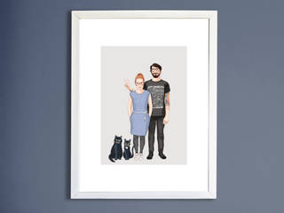 Moderne Familien Portraits, Familie kleiner Tiere Familie kleiner Tiere Other spaces Paper