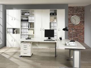Weiße Schreibtische, Büromöbel-Experte Büromöbel-Experte Ruang Studi/Kantor Modern Chipboard