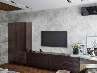 Стильная комната для гостей, Студия дизайна ROMANIUK DESIGN Студия дизайна ROMANIUK DESIGN Quartos minimalistas